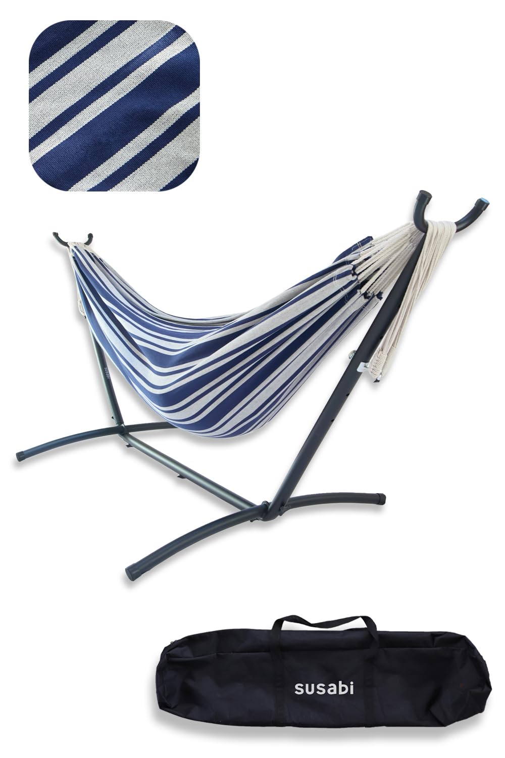 susabi すさび ダブルハンモック アッシュ×ブラックスタンド コロンビア ハンモック コロンビアン ダブルサイズ Susabi(すさび) 自立式スタンド